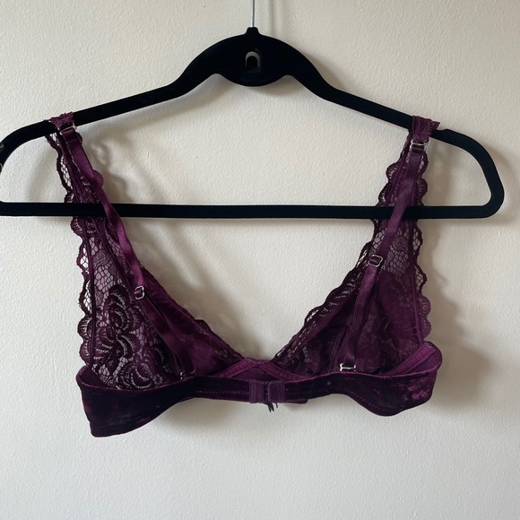 🛑SOLD🛑 Sam Edelman Womens Velvet & Lace Bralette S - Picture 5 of 7